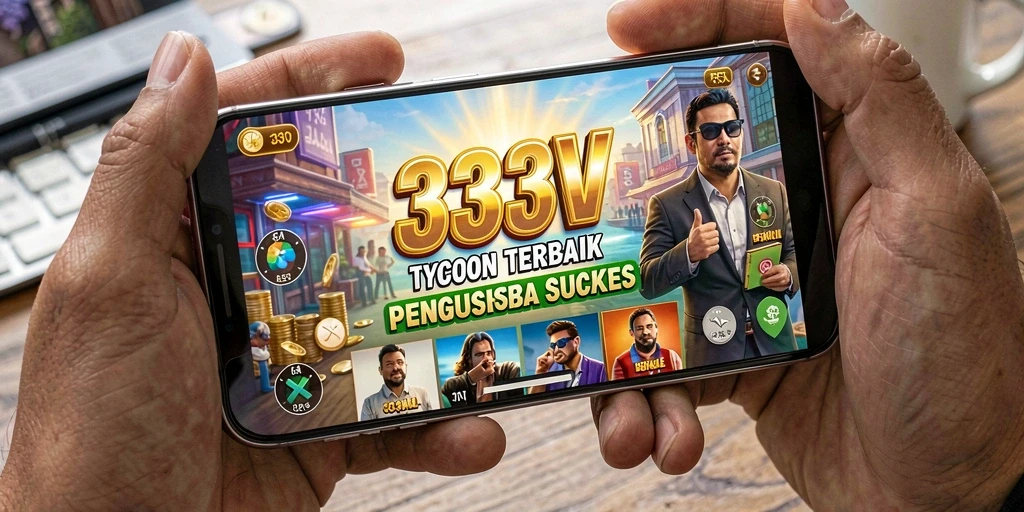 Tampilan gameplay menegangkan dalam 333V saat mengelola bisnis Tycoon.