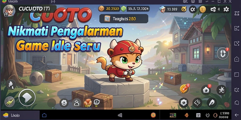 Tampilan gameplay CUCUTOTO yang menarik dan menenangkan.