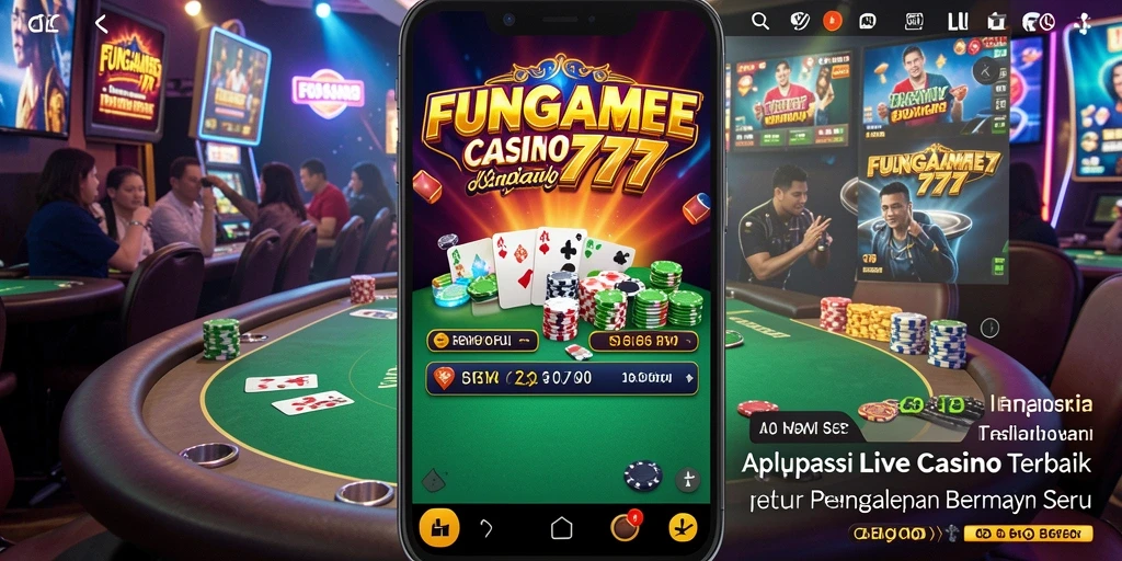 Tampilan gameplay Live Casino FUNGAME777 yang menegangkan dan interaktif.