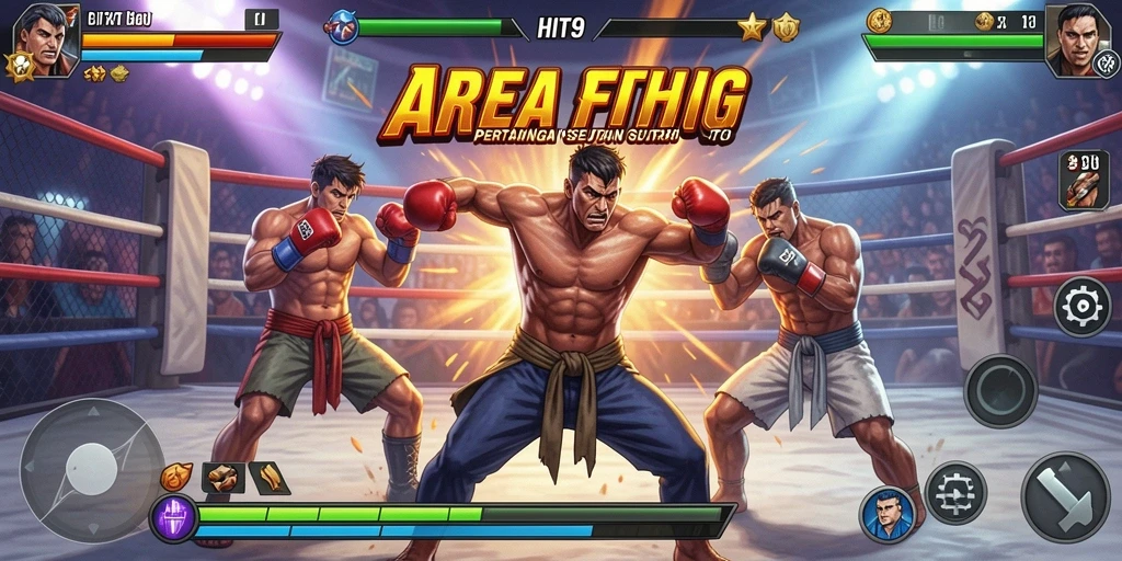 Tampilan gameplay HIT9 dengan pertarungan yang mendebarkan.