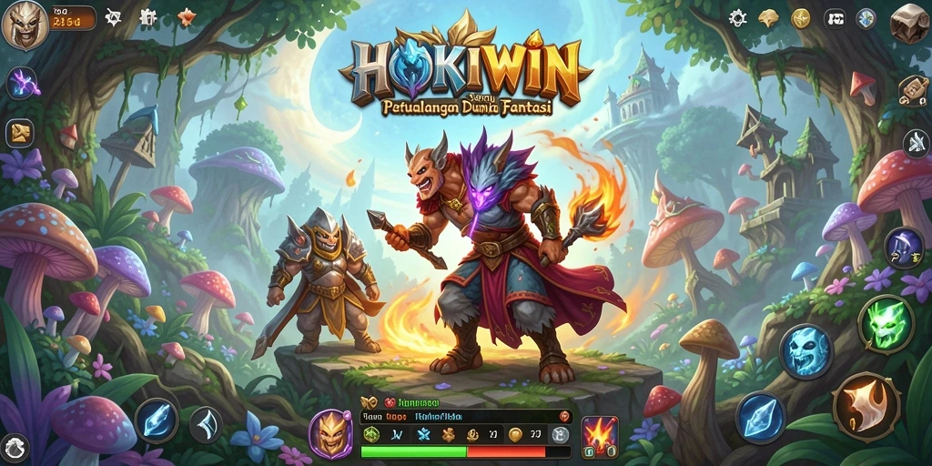 Tampilan memukau dari gameplay HOKIWIN di dunia petualangan.