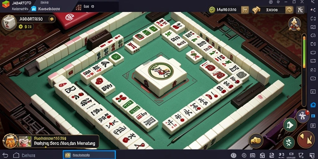 Tampilan gameplay menarik dari JABARTOTO yang menampilkan ubin Mahjong.