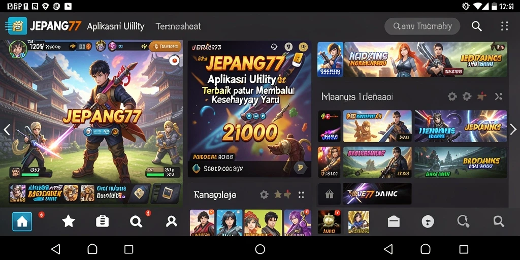 Tampilan aplikasi JEPANG77 dengan fitur pengingat yang memudahkan.