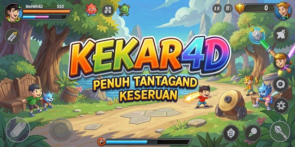 Screenshot menampilkan momen seru gameplay KEKAR4D di level menantang.