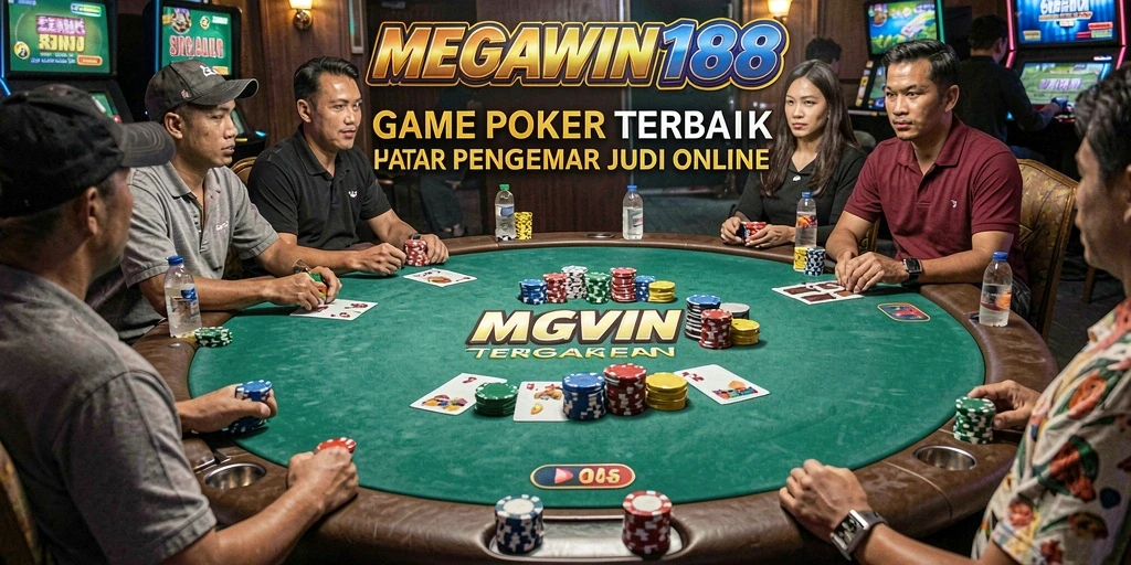 Tampilan permainan Poker yang seru dan interaktif di MEGAWIN188.