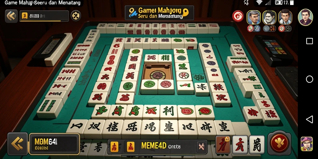 Tampilan menakjubkan dari gameplay Mahjong di MEME4D.