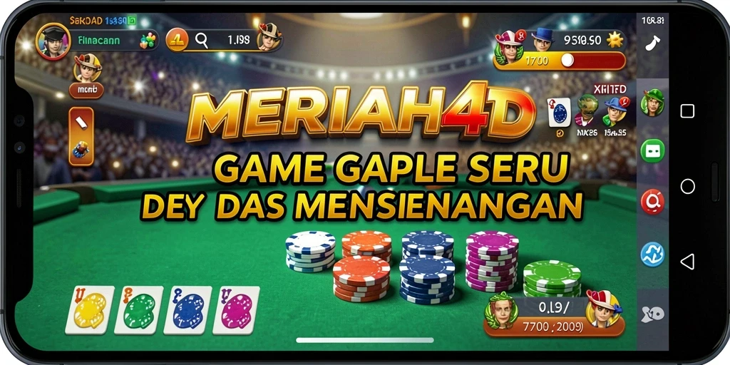 Screenshot gameplay Gaple yang menampilkan kartu dan suasana bermain.