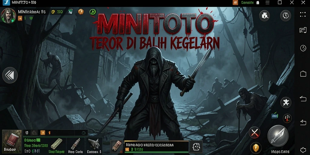 Tampak menegangkan saat pemain menjelajahi kegelapan dalam MINITOTO.