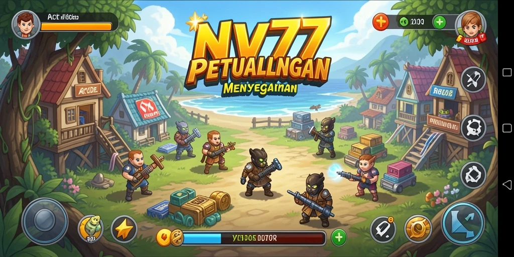 Screenshot gameplay NV77 menampilkan aksi seru dan karakter dinamis.