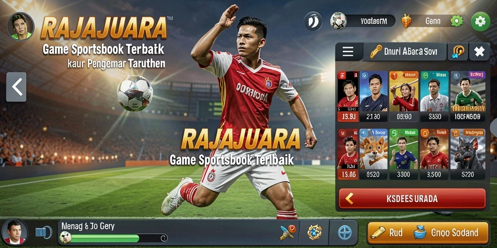 Tangkapan layar utama RAJAJUARA menunjukkan antarmuka taruhan yang interaktif dan informatif.