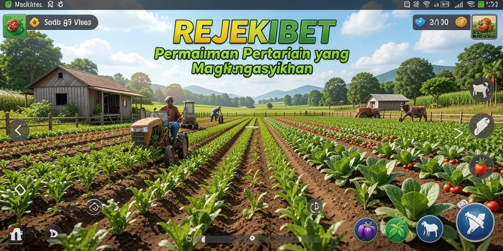 Tampilan menarik dari gameplay Farming di REJEKIBET yang penuh warna.