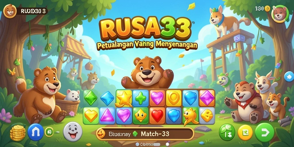 Tampilan gameplay RUSA33 yang menantang dan penuh warna.