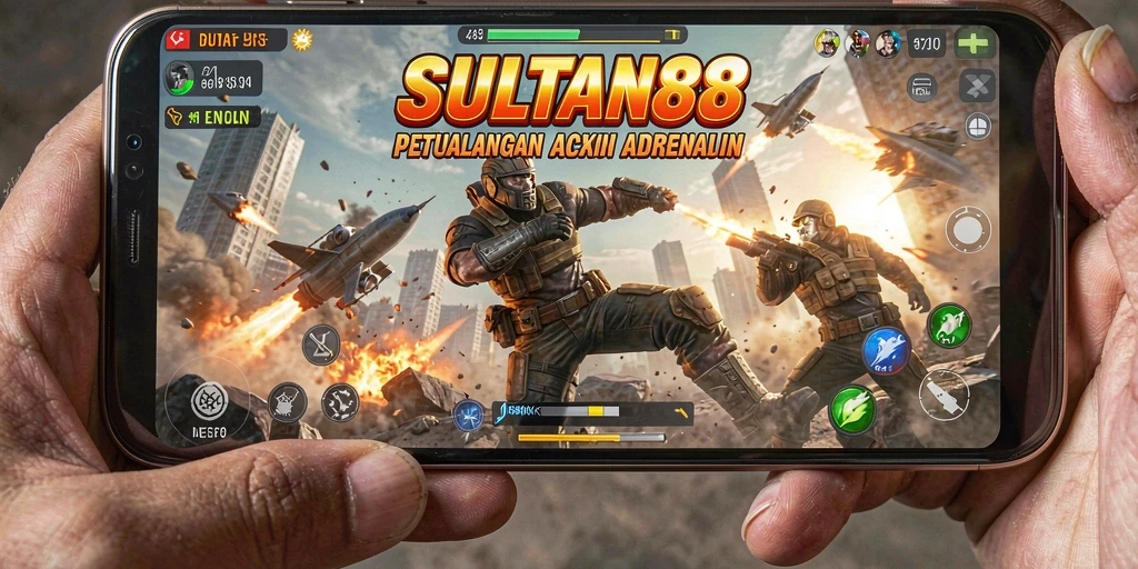 Screenshot utama SULTAN88 menampilkan aksi seru dalam pertarungan epik.