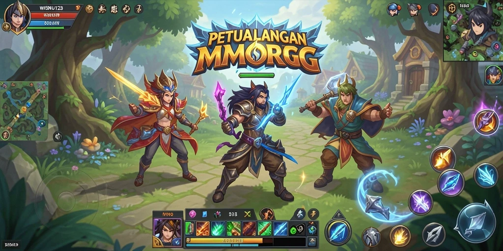Tampilan gameplay seru dan interaktif dalam WISNU123.